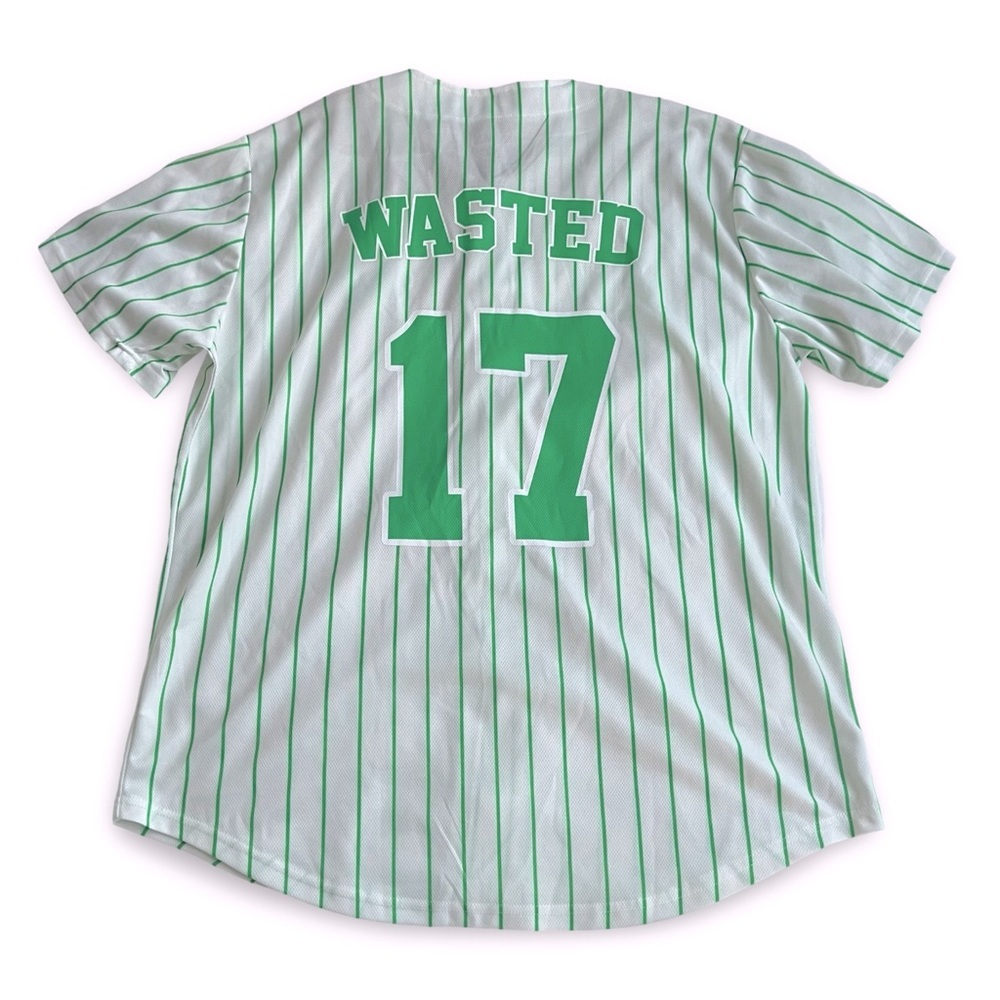 Spencer “Wasted” Irish ☘️ Green White Baseball Jersey XL Fun Gag-gift Halloween